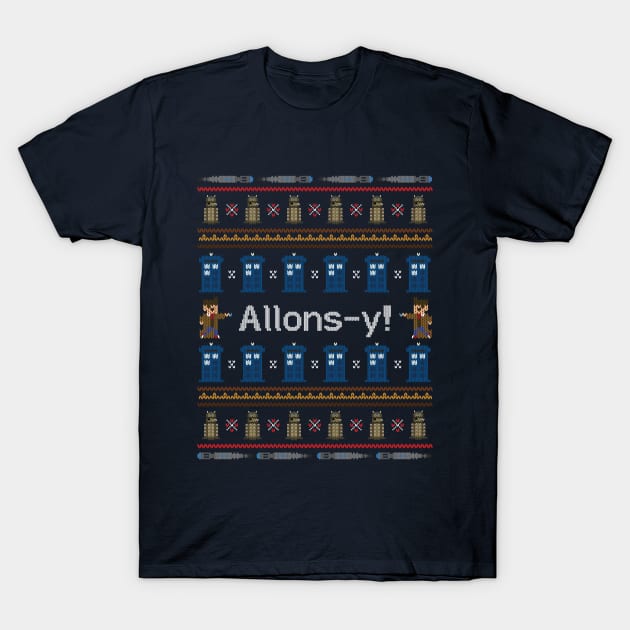 Allons-y, It's Christmas! T-Shirt by Plan8